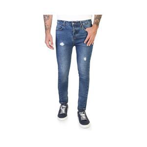 Richmond Button-Fastened Solid Colour Jeans with 5 External Pockets